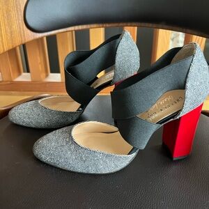 NBW Chelsea Crew / Black Label Pumps / Red heels / black Straps / Twine - NBW